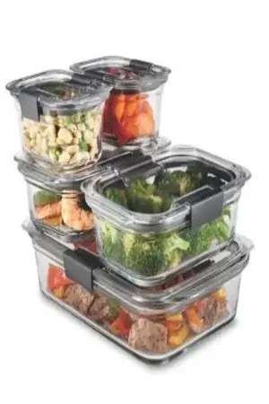 Set de 5 herméticos de vidrio Brilliance Rubbermaid 2118303 Promo Stagionale