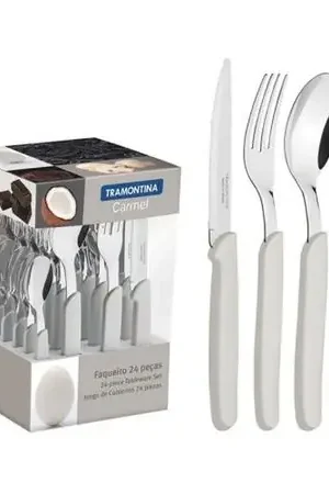 Spedizione Espresso Jgo De Cubiertos X24 Carmel MBlanco - Tramontina