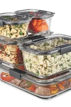 Certificato Set de 5 herméticos de vidrio Brilliance Rubbermaid 2125081