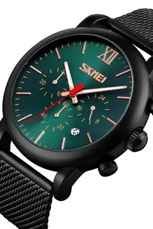 Reso Gratuito Reloj Skmei 9203 Negro fondo verde Cronómetro Verde