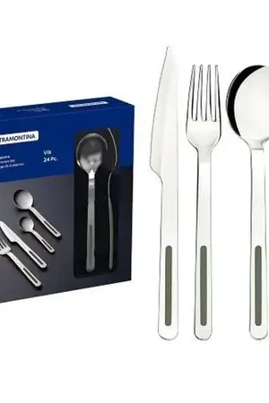 Juego De Cubiertos 24Pzas Verde - Vik Compra Online