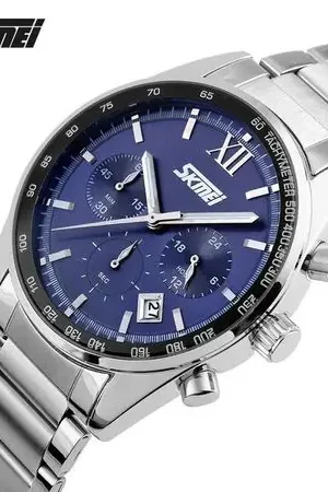 Sconto Reloj Skmei 9096 Cronómetro 3 diales Correa Acero Para Caballero