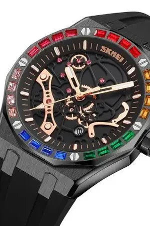 Alta Qualità Reloj Skmei 9365 NEGRO analógo Dorado