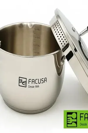Certificato Olla Facusa de Acero Inoxidable Con tapa Escurridor 3 litros acero