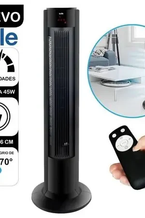 Migliore Qualità Ventilador De Aire Tipo Torre 106cm Negro Sole SOLAIR018