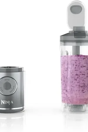Originale Ninja Blast Max licuadora portátil Twist & Go 22 oz / 650 ml | Plateado