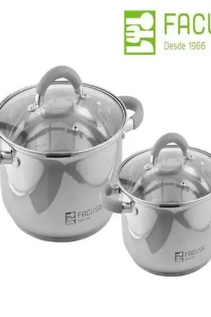 Set de ollas x 2 FACUSA acero inoxidable acero Consegna Rapida