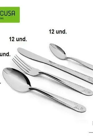 Scelto Dai Clienti Set de cubiertos 48 Piezas Acero Inoxidable Modelo Rosita  Facusa acero