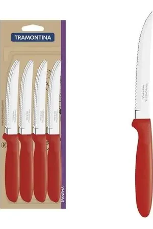Set de Cuchillos Tramontina para Asado 12 Piezas Plata Solo Oggi