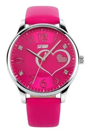 Super Prezzo RELOJ SKMEI 9085 ROSA CORREA CUERO PARA MUJER. Rosado