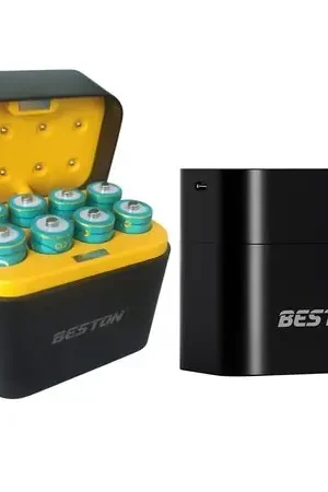 Spedizione Espresso Cargador de Pilas Baterías AA Recargables 8 Puestos más 8 Baterías AA