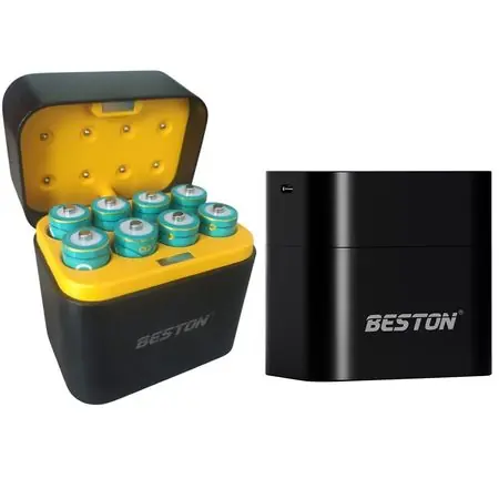 Spedizione Espresso Cargador de Pilas Baterías AA Recargables 8 Puestos más 8 Baterías AA