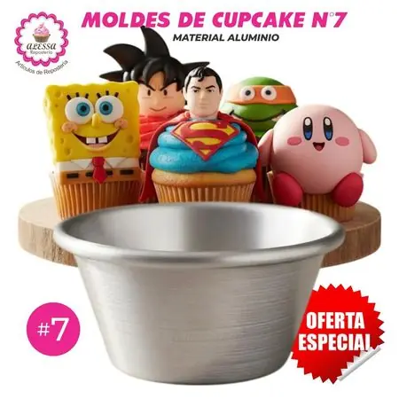 Molde de Cupcake Número 7 de Aluminio para Reposteria 1 docena Di Tendenza