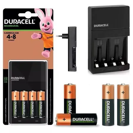 Kit Cargador de Pilas AA Recargables DURACELL + 4 Baterías AA 2500mAh All’Ingrosso