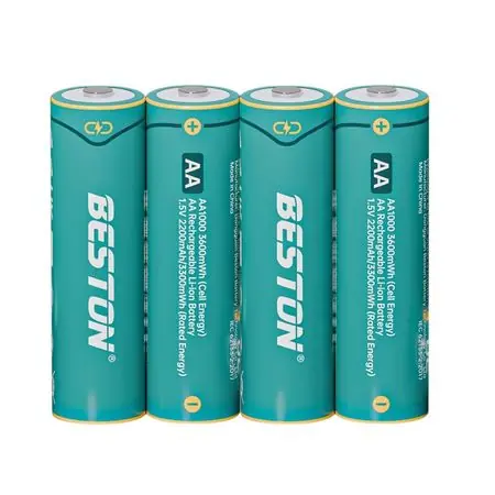 All’Ingrosso 4 Baterias de litio recargable AA pila 1.5V 3600mWh BESTON AA1000
