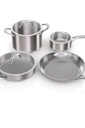 Promozione Ninja set cocina C99007 Everclad acero inoxidable 7 piezas, triple capa | Plateado