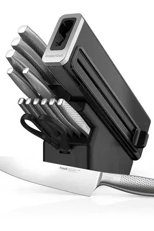 Originale Ninja sistema cuchillos K62014 Foodi NeverDull 14 pzas con afilador | Negro Y Plateado