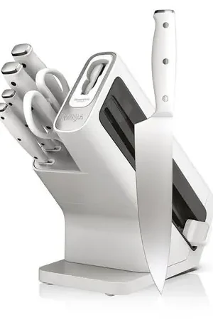 Ninja sistema de cuchillos K12007WHBN NeverDull 7 pzas con afilador | Blanco Certificato