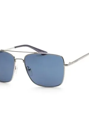 Lentes de Sol Calvin Klein para Hombre CK19136S-045 Plateado Azul Spedizione Espresso