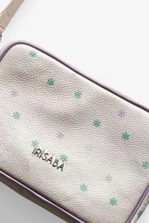 CARTERA DE CUERO IRISABA PARA MUJER MAGNOLIA VAINILLA CON LILA Occasione Imperdibile