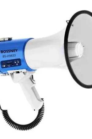 Soddisfatti O Rimborsati Megáfono Bossney 80W Recargable con Micrófono Grabación 300s y Sirena BS-H9833