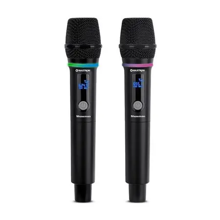 Micrófono Maxtron Showman MX7268WL Wireless Recargable (Pack x2) Compra Online