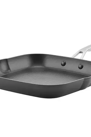 KitchenAid plancha cuadrada 28 cm, anodizada dura antiadherente | Negro mate Migliore Qualità