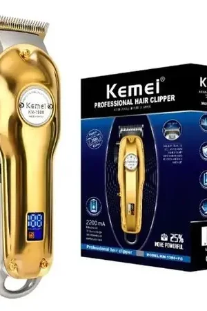 Artigianale Cortadora De Cabello Recargable Km-1986+pg Con Pantalla Led