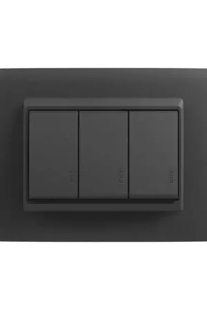 Interruptor Triple Negro Dplus Bticino Occasione