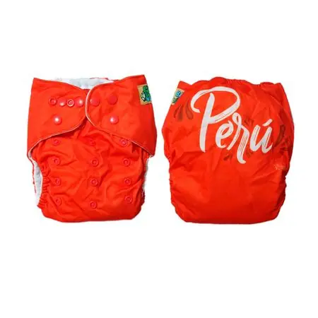Bestseller Pañal de Tela Unitalla Babyloom Perú Rojo
