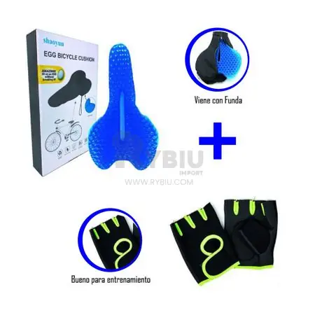 Promo Stagionale Asiento Cojín Gel para Bicicleta + Funda Protectora
