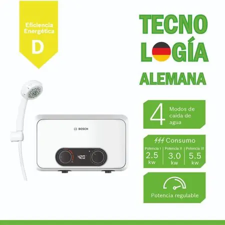 Rapiducha Bosch Premium Pro 5.5kw Panel LED + Accesorios Bestseller