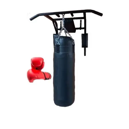 Nuovo Arrivo Barra Dominada con Saco de Boxeo de 150 CM. con Guantes y Cadena