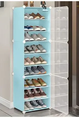 Zapatera Organizador 9 Niveles Multiusos Celeste Esclusivo