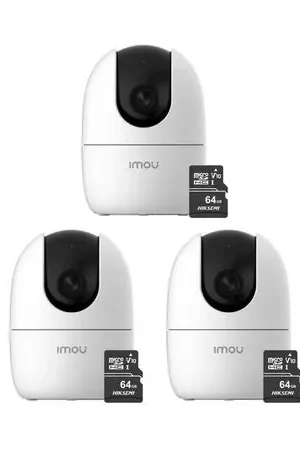 Kit de 3 Cámara Seguridad Wifi Imou IPC A22 Full HD + Micro SD 64GB  lente 360 para interiores Offerta Limitata