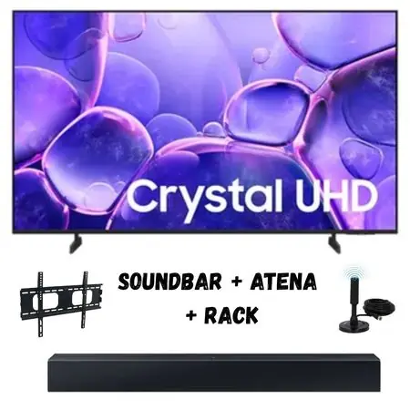 Televisor 55'' Crystal UHD 4K VISION IA SAMSUNG 55U8000F - Soundbar - Rack - Ant Promozione