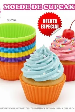 24 Moldes de Cupcake de Silicona Número 7 Antiadherentes y Reutilizables Occasione