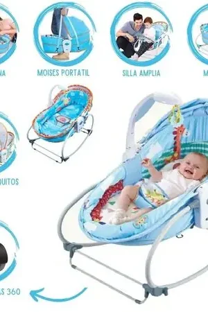 Mecedora para bebé Versatile Musical 6 en 1 Color Azul Premium