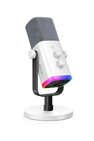 Micrófono Fifine Ampligame AM8 RGB USB-XLR Dynamic Blanco Alta Qualità