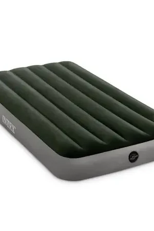 Ultimissimo Modello Colchón Inflable 1.5 Plazas Verde con Inflador de Pie Intex