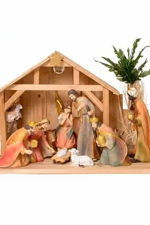Nacimiento con Establo 33CM Poliresina Spedizione Espresso