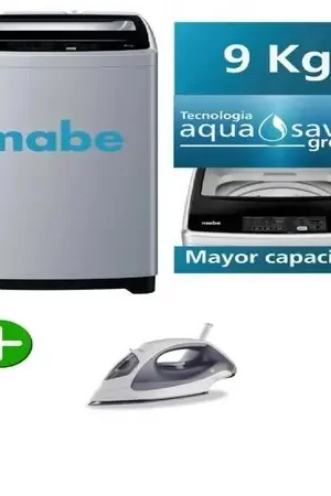 Autentico LAVADORA MABE 9KG AUTOMÁTICA LMAP9020WGBB0 + PLANCHA OSTER