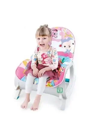 Silla de Comer Mecedora 3 en 1 Musical Rosado In Voga