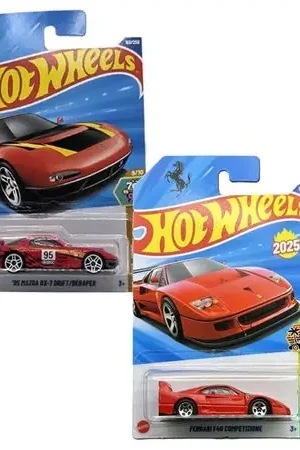 Spedizione Gratuita Hot Wheels 2-Pack Mazda RX7 Ferrari Competizione