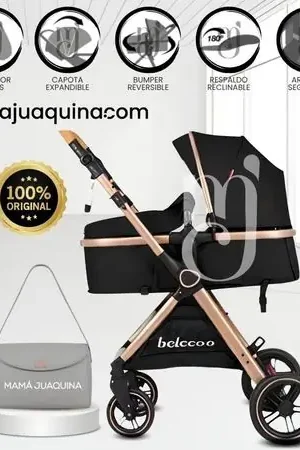 Offerta Limitata Coche Moisés Travel System BUMI de Lujo Black