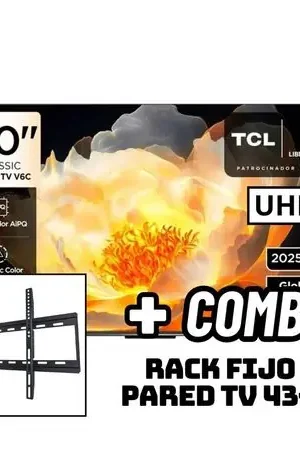 TELEVISOR TCL 50 SMART TV GOOGLE TV 4K UHD LED 2025 - 50V6C + RACK FIJO Offerta Limitata