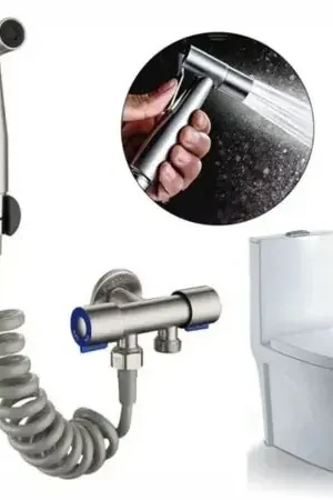 Set Combo Ducha Bide ACERO MATE Completo Acero Inox SS201 Nuova Collezione