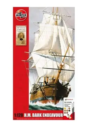 Promozione ENDEAVOUR BARK Y CAPTAIN COOK 250TH ANNIVERSARY MODEL KIT 1/120