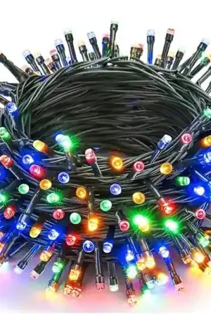 Tira de 300 Luces LED Navideñas Multicolor Cable Verde Economico