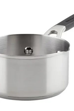 KitchenAid cacerola 0.9 l con picos vertedores, acero inoxidable cepillado Compra Oggi Stesso
